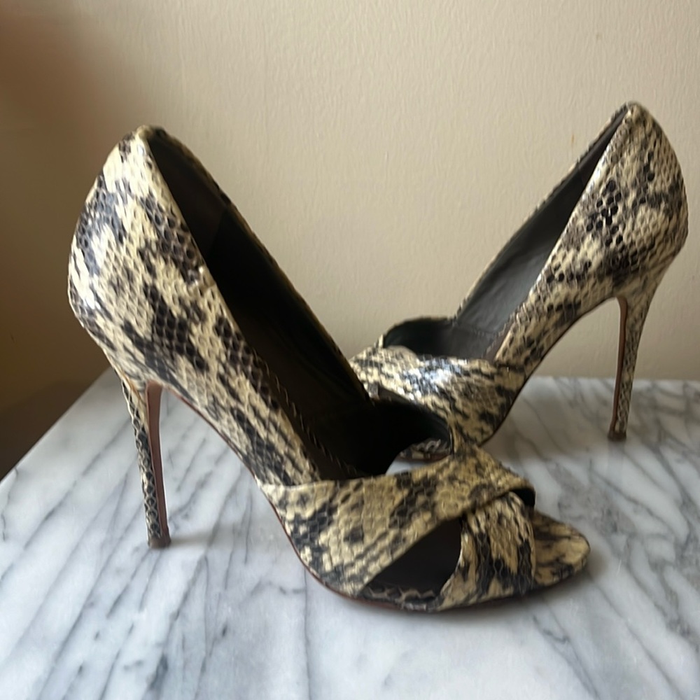 Tory Burch Snakeskin Pattern high heels